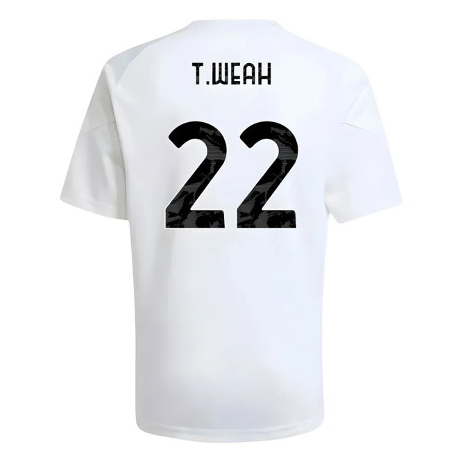 2025-2026 Juve Training Elegant Shirt (Kids) (White) Stretch Fabric