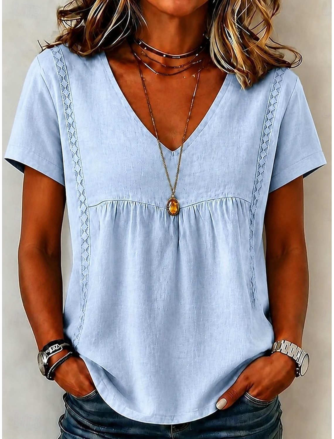 Women's T Shirt Embroidered Floral Graphic Fashion Short Sleeve Crew Neck Long Tops Casual Beach White Summer Spring