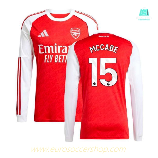 2025-2026 Arsenal Long Sleeve Home Shirt (McCabe 15)