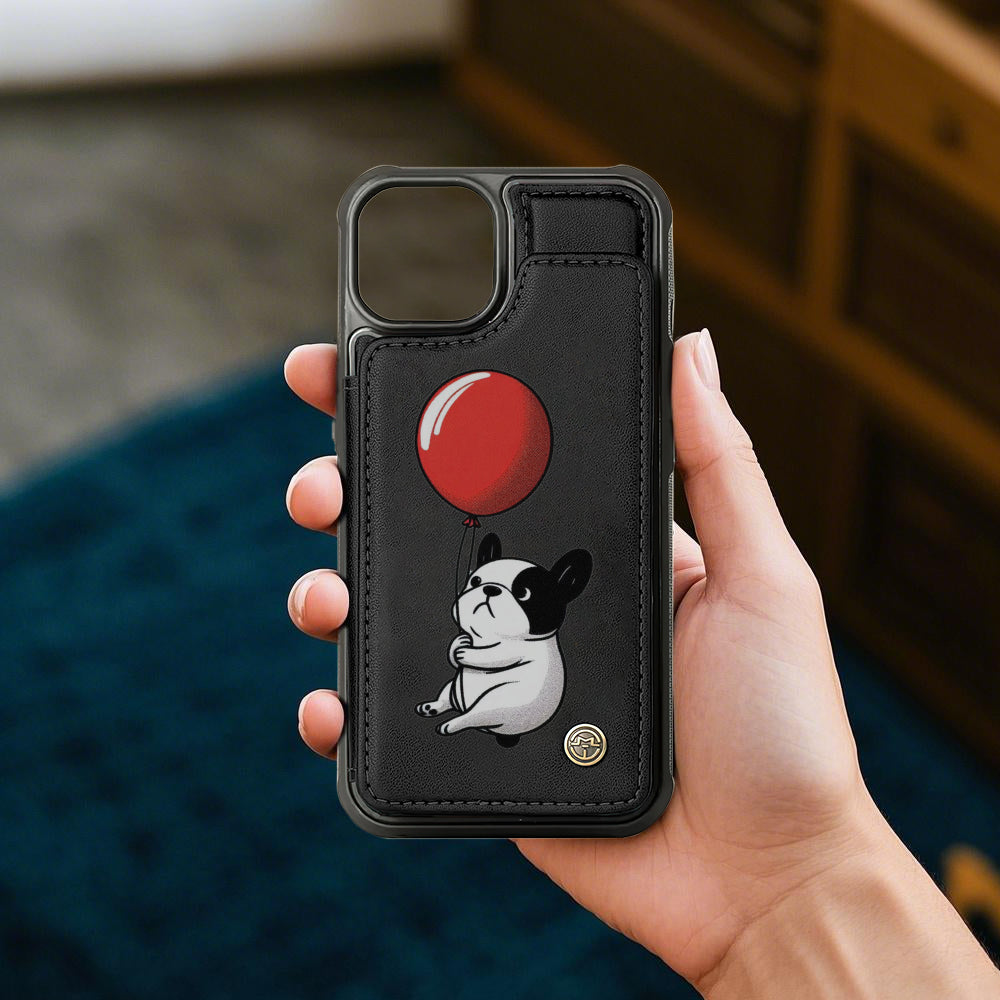 Lucky - Durable Leather Wallet Case For For Iphone & Samsung Casual Wear