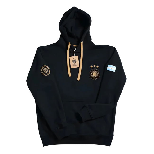 Collector'S-Item Elite Argentina Retro Football Hoodie El Sol Black
