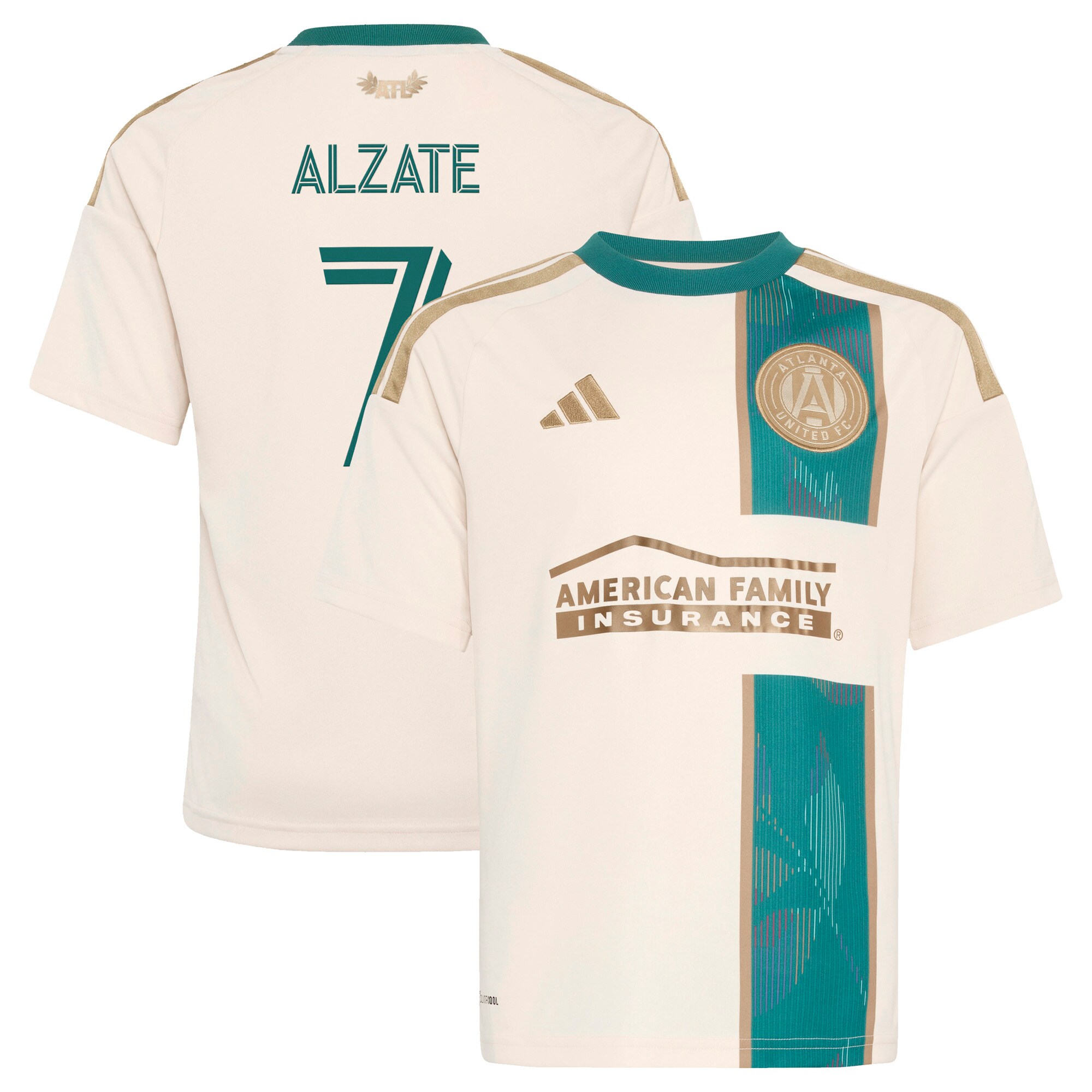 [JED] Steven Alzate Atlanta United FC Youth 2026 Spirit of '96 Replica Jersey - Tan
