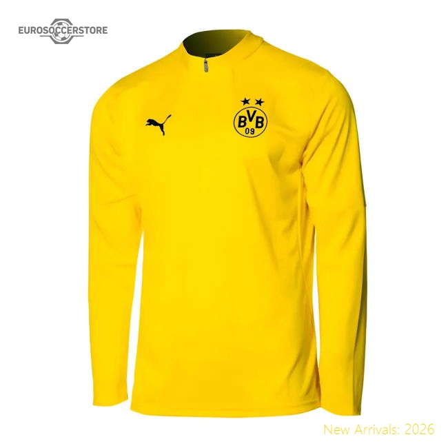 Official 2024-2025 Borussia Dortmund Training 1/4 Zip Top (Yellow)