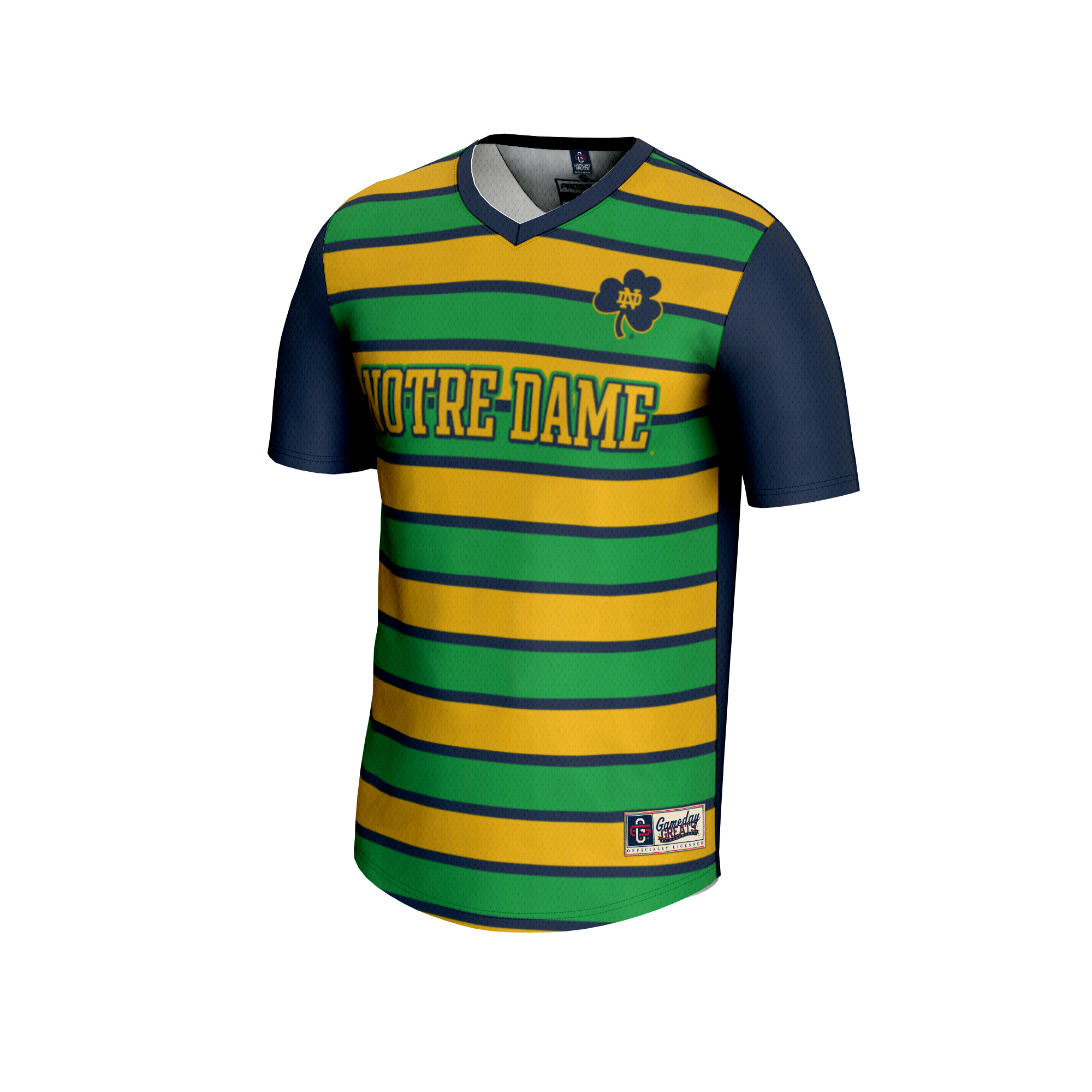 [NJP] Notre Dame Fighting Irish GameDay Greats Unisex Lightweight Soccer Fashion Jersey - Navy