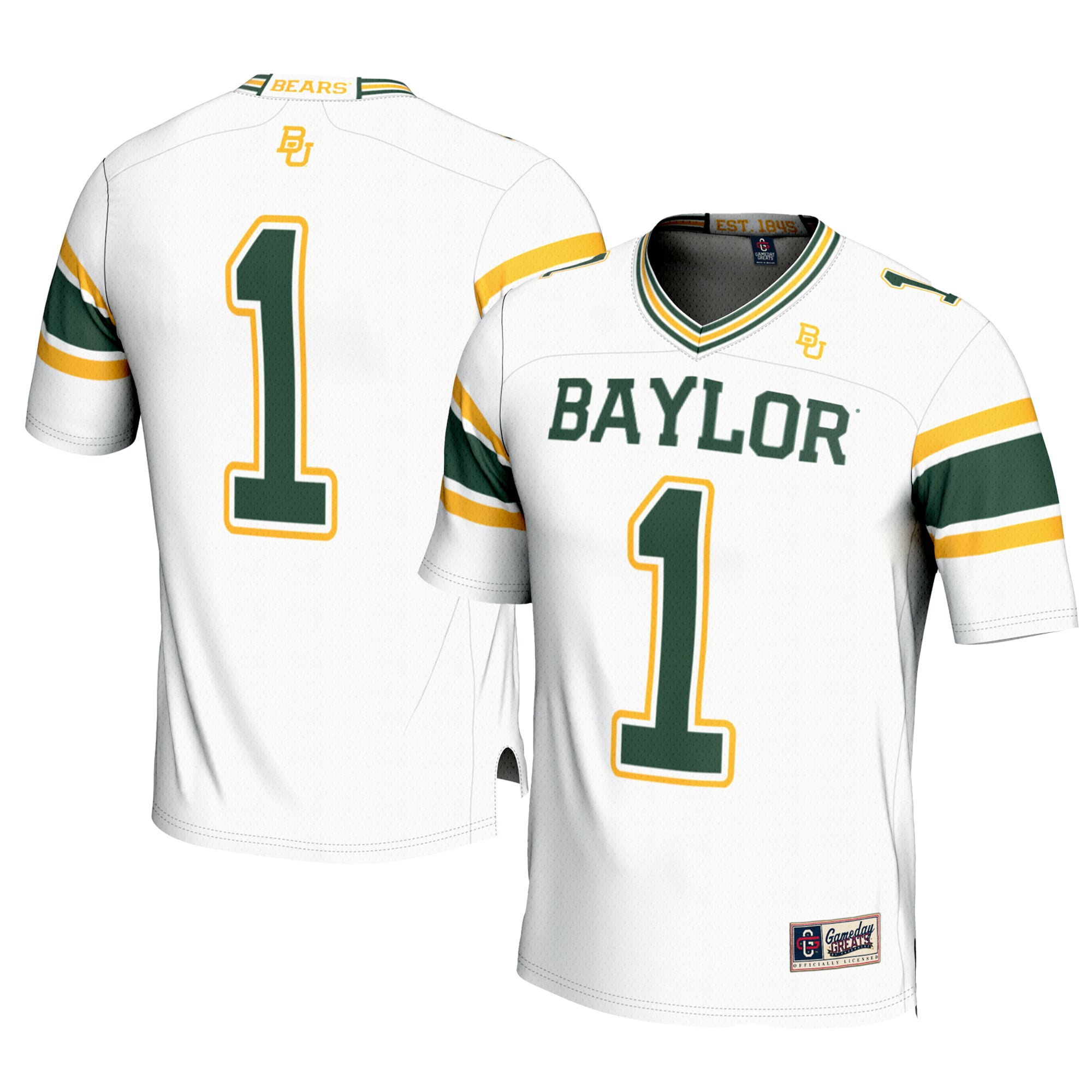 #1 Baylor Bears GameDay Greats Football Jersey - White