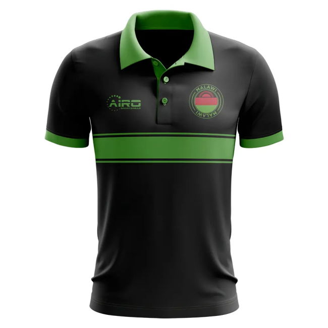 Fan-Favorite Malawi Concept Stripe Polo Shirt (Black) Exclusive-Design