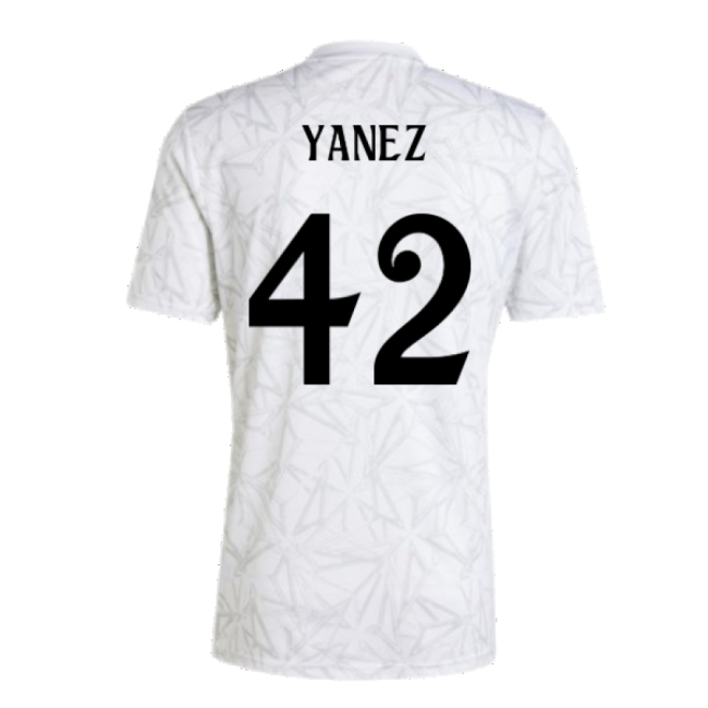 2024-2025 RM Real Madrid Pre-Match Official Shirt (White) (Yanez 42)