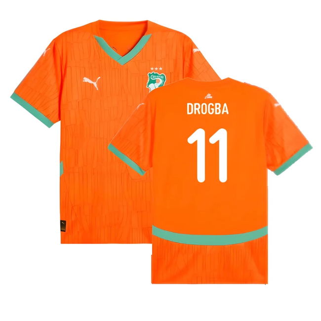 Top-Tier 2024-2025 Ivory Coast Home Shirt (Drogba 11) World-Class