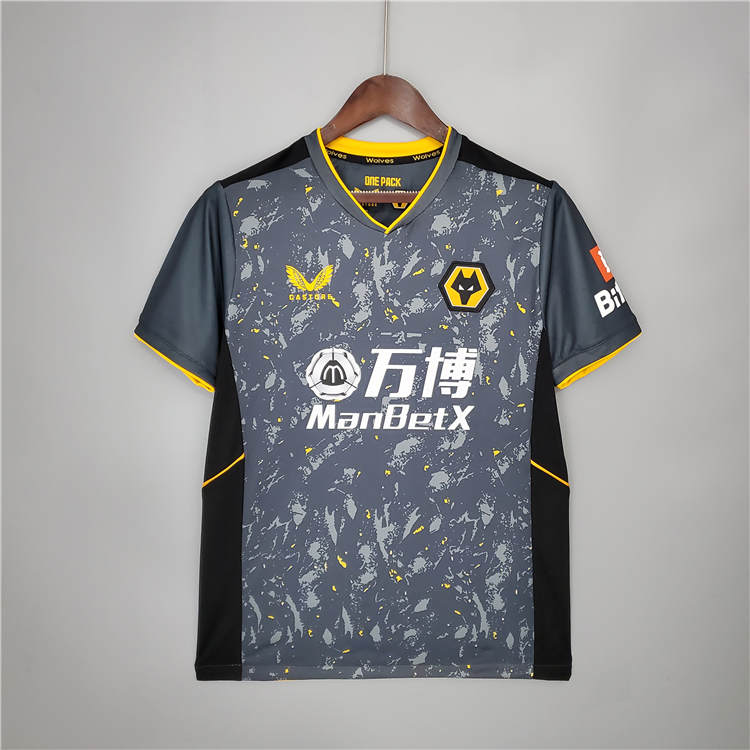 Professional Grade Wolverhampton Wanderers 21-22 Away Black Soccer