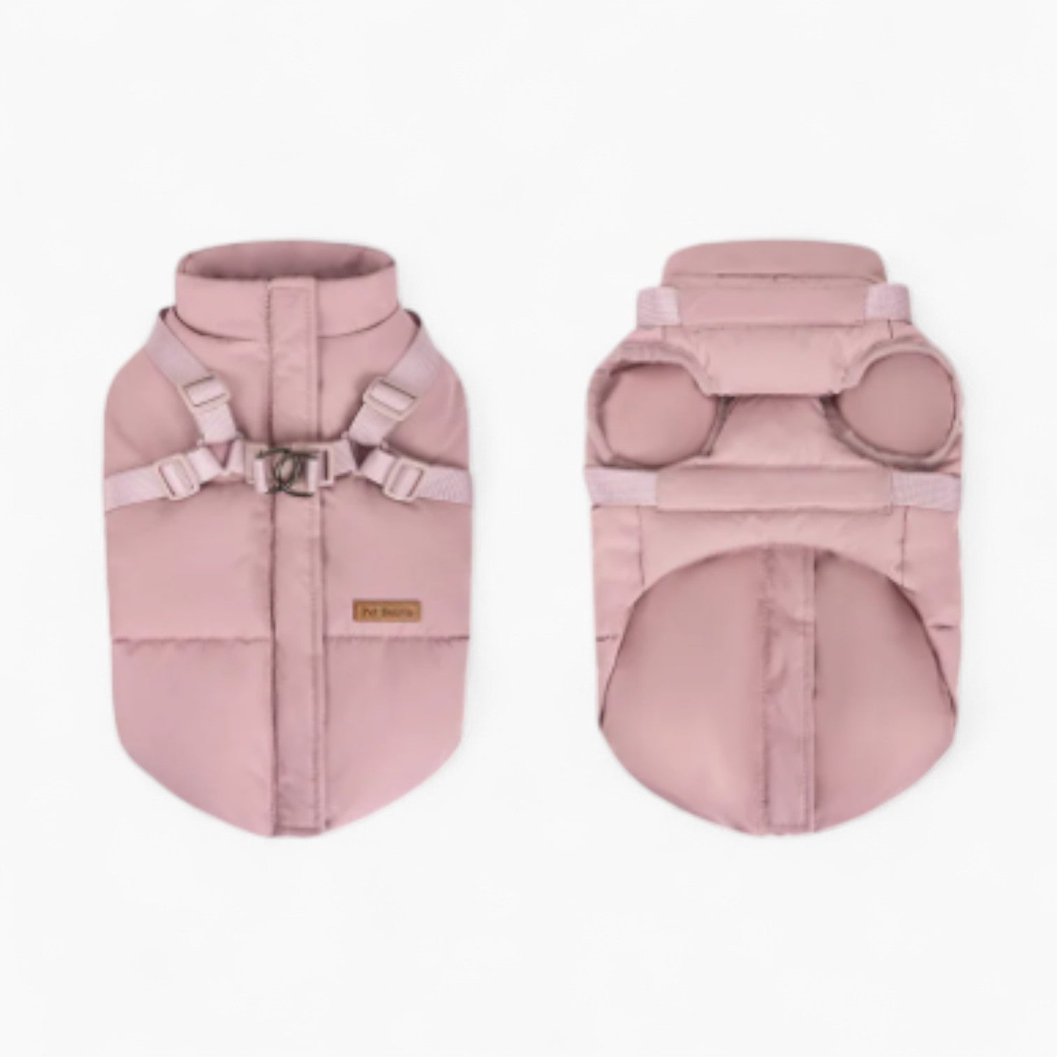 Windproof Coat With Built-in Harness Winter Wear | Vet-recommended