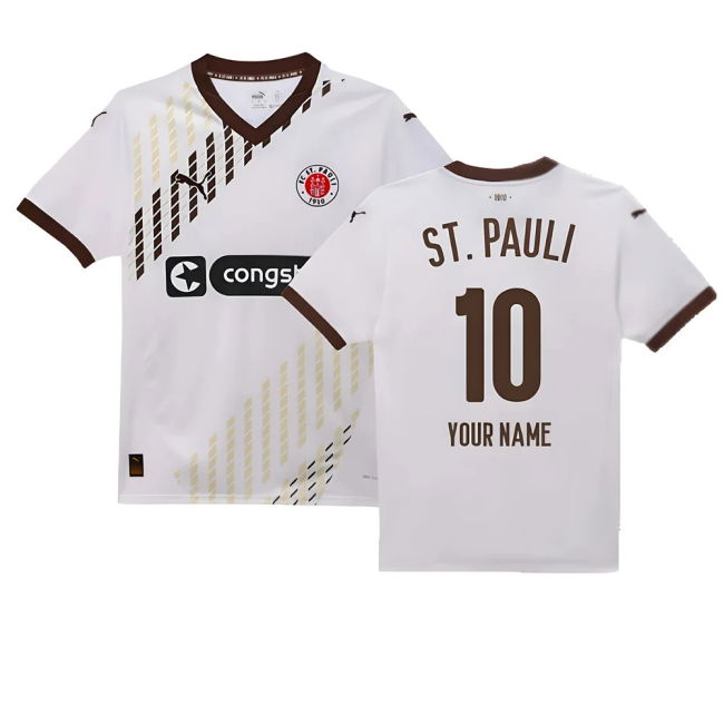St Pauli Official 2024-2025 Away Shirt (Your Name) | Durable