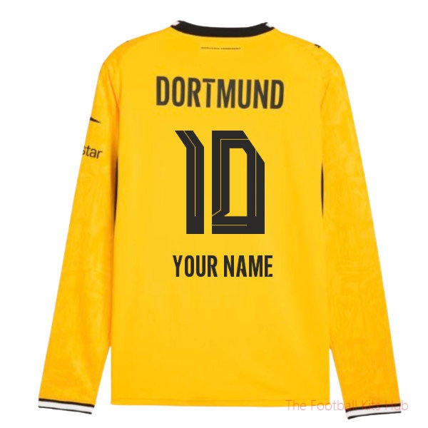 Borussia Dortmund 2026-2027 Long Sleeve Home Shirt (Your Name)