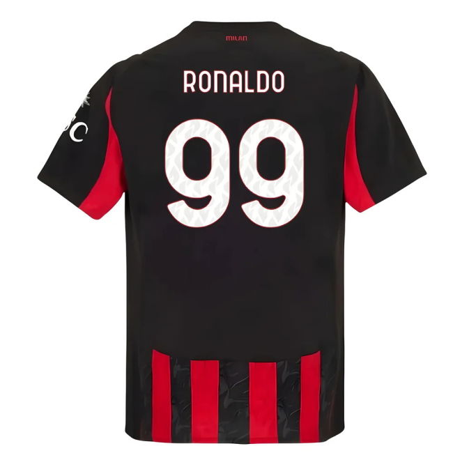 2025-2026 Home Shirt by AC Milan Authentic (Adult