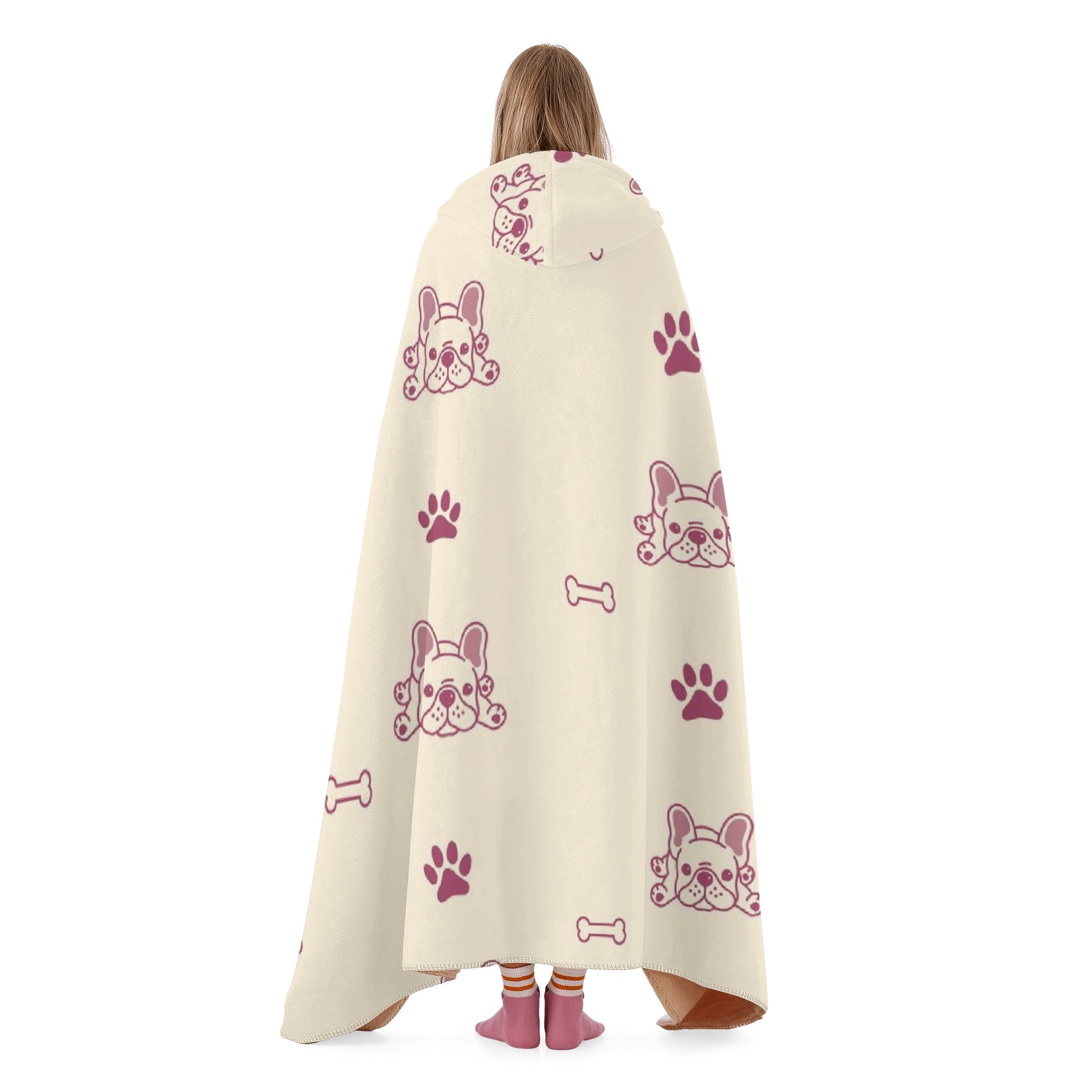 French Bulldog Stella Hooded Blanket Frenchie Pet Item