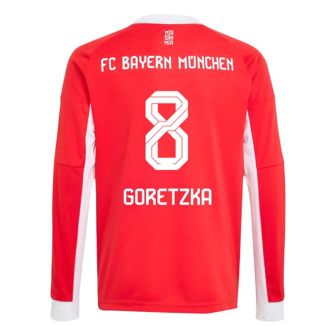 2025-2026 Bayern Munich Home Budget Friendly Shirt - Kids (Goretzka 8)