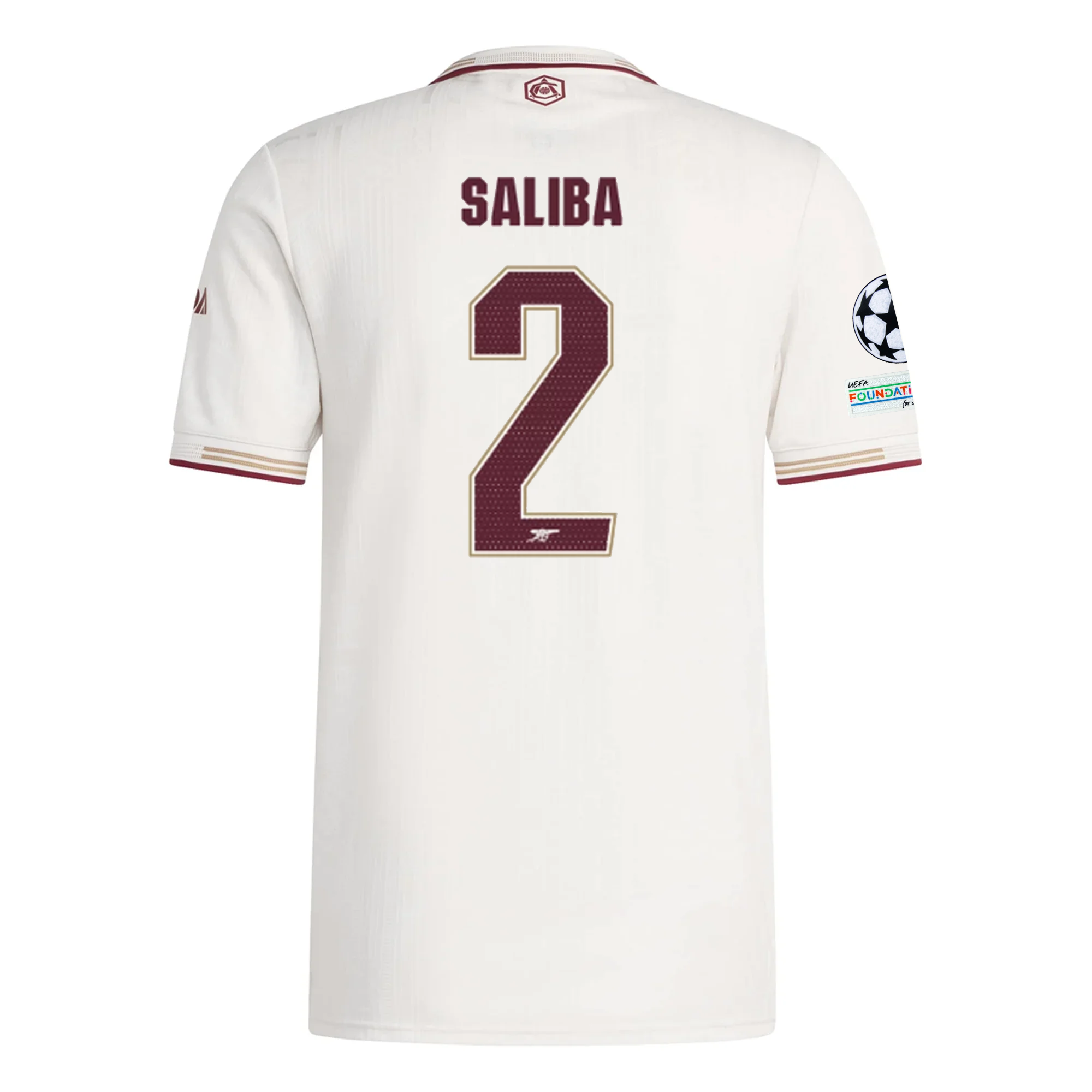 Arsenal Saliba 2025-2026 UCL Third Jersey – Authentic Shirt