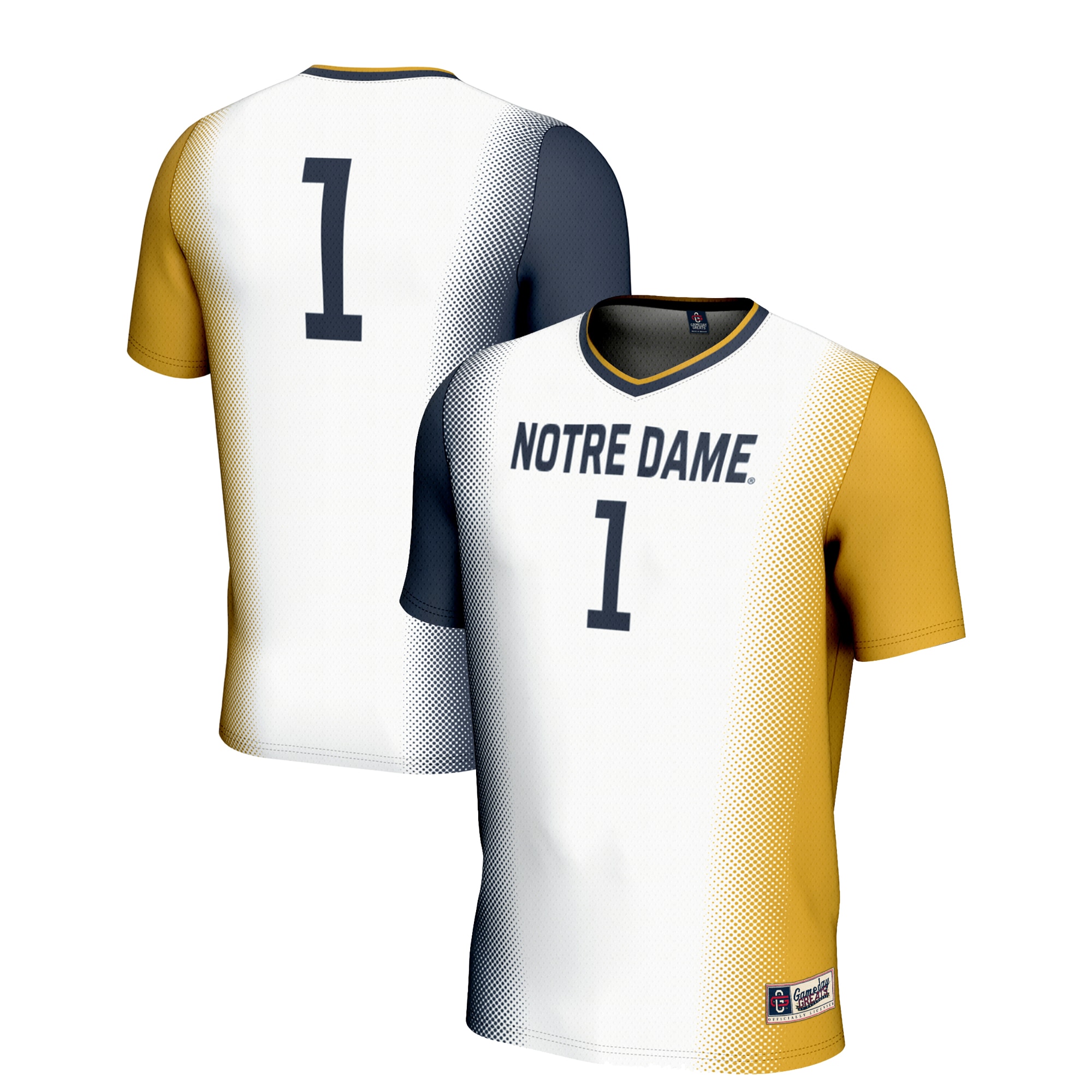 [NJP] Notre Dame Fighting Irish GameDay Greats Unisex Lightweight Women's Soccer Jersey - White