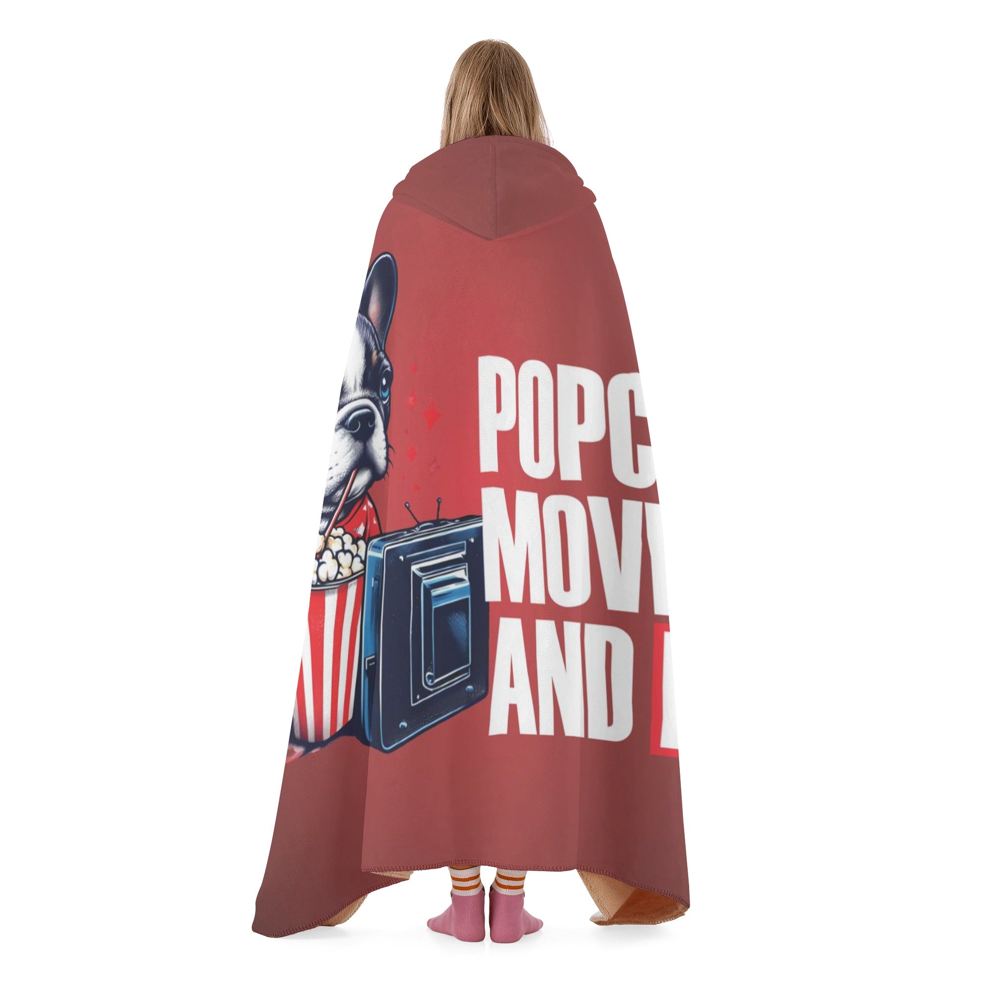 With Frenchies Name - Bulldog Inspired Hooded Blanket For Frenchie Fans