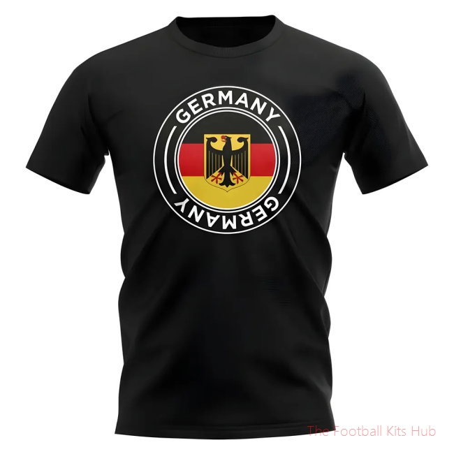 Germany Football Badge T-Shirt (Black)