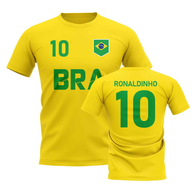 Official Ronaldinho Country Code Hero T-Shirt (Yellow) Replica