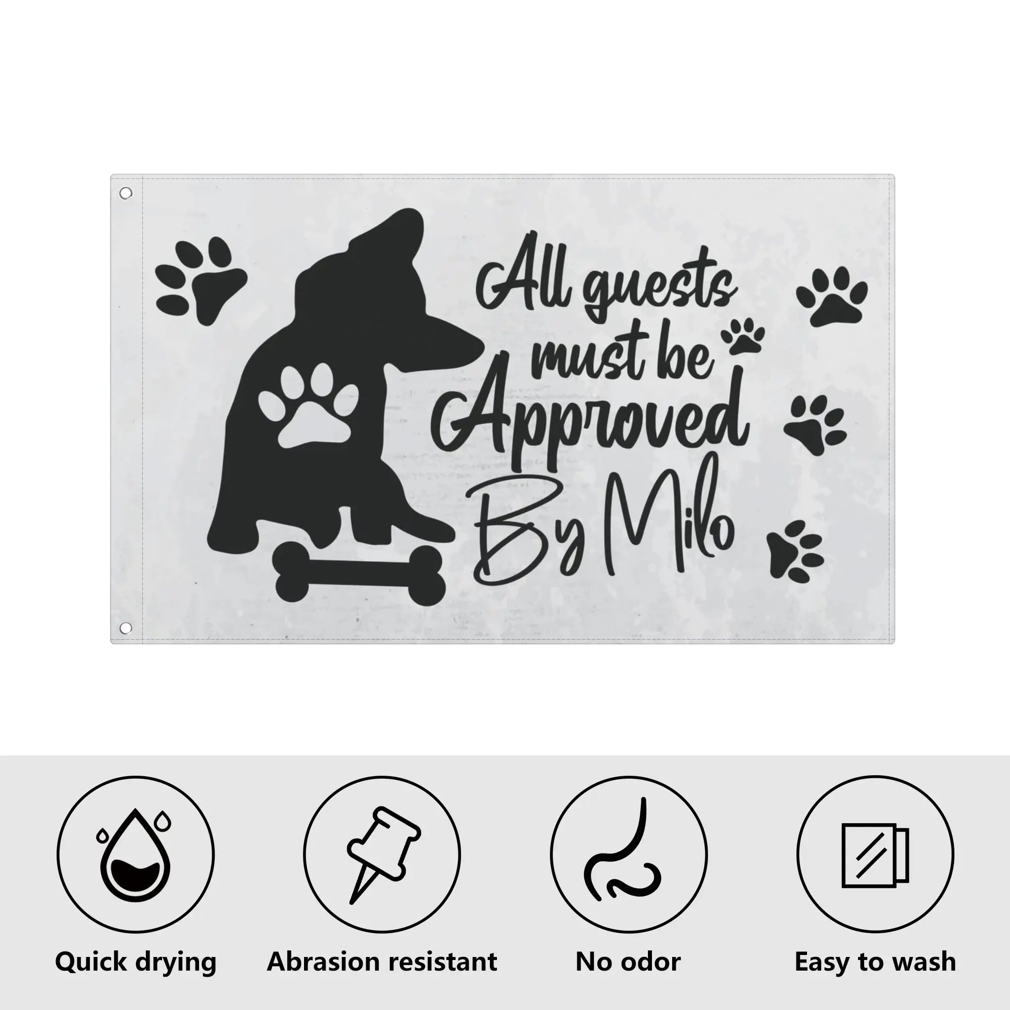 Cozy Personalized French Bulldog Garden Flag With Frenchie Name for Pet