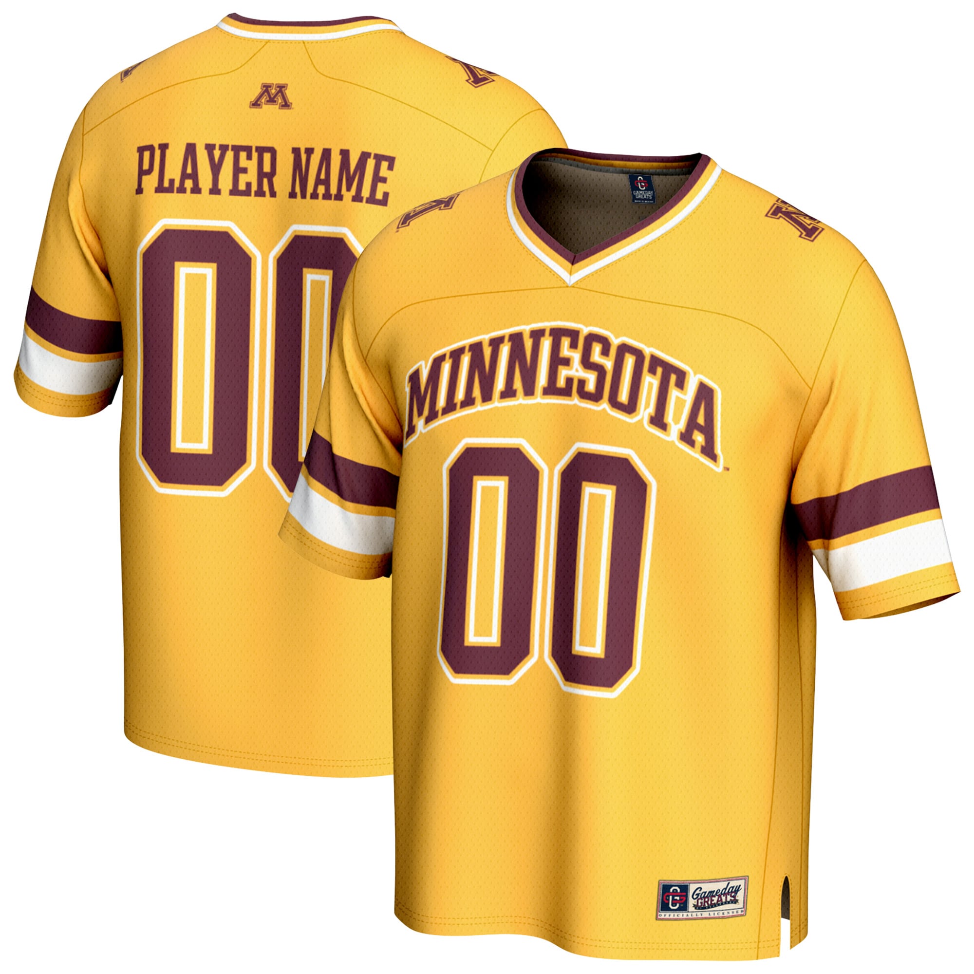 Minnesota Golden Gophers GameDay Greats Unisex NIL Pick-A-Player Football Fashion 26/27 Football Jersey - Gold