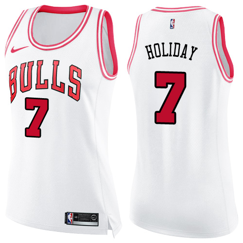 Bulls #7 Justin Holiday Elite 2024 Icon NBA Jersey - White Swingman