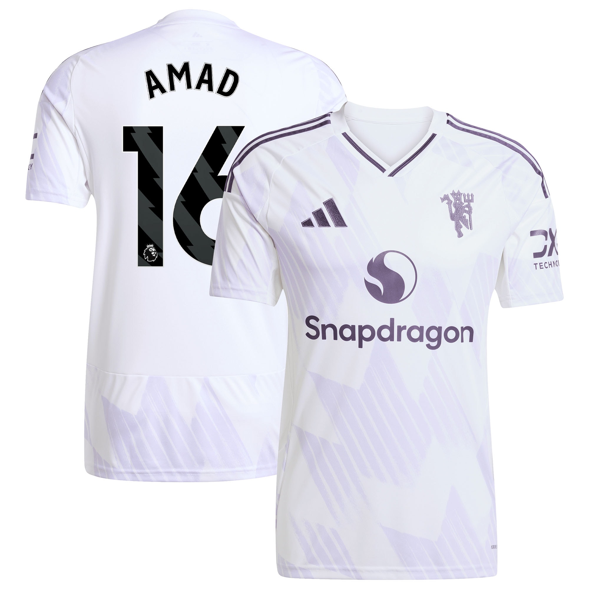 [SJH] Women's Amad Diallo Manchester United 2025/26 Away Replica Player Jersey - White