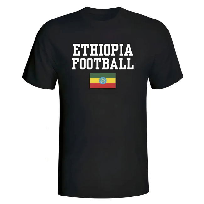 Ethiopia Football T-Shirt - Black