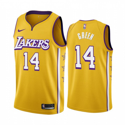 Green LAL Angeles Lakers #14 Nike Premium Jersey Game Day Wear