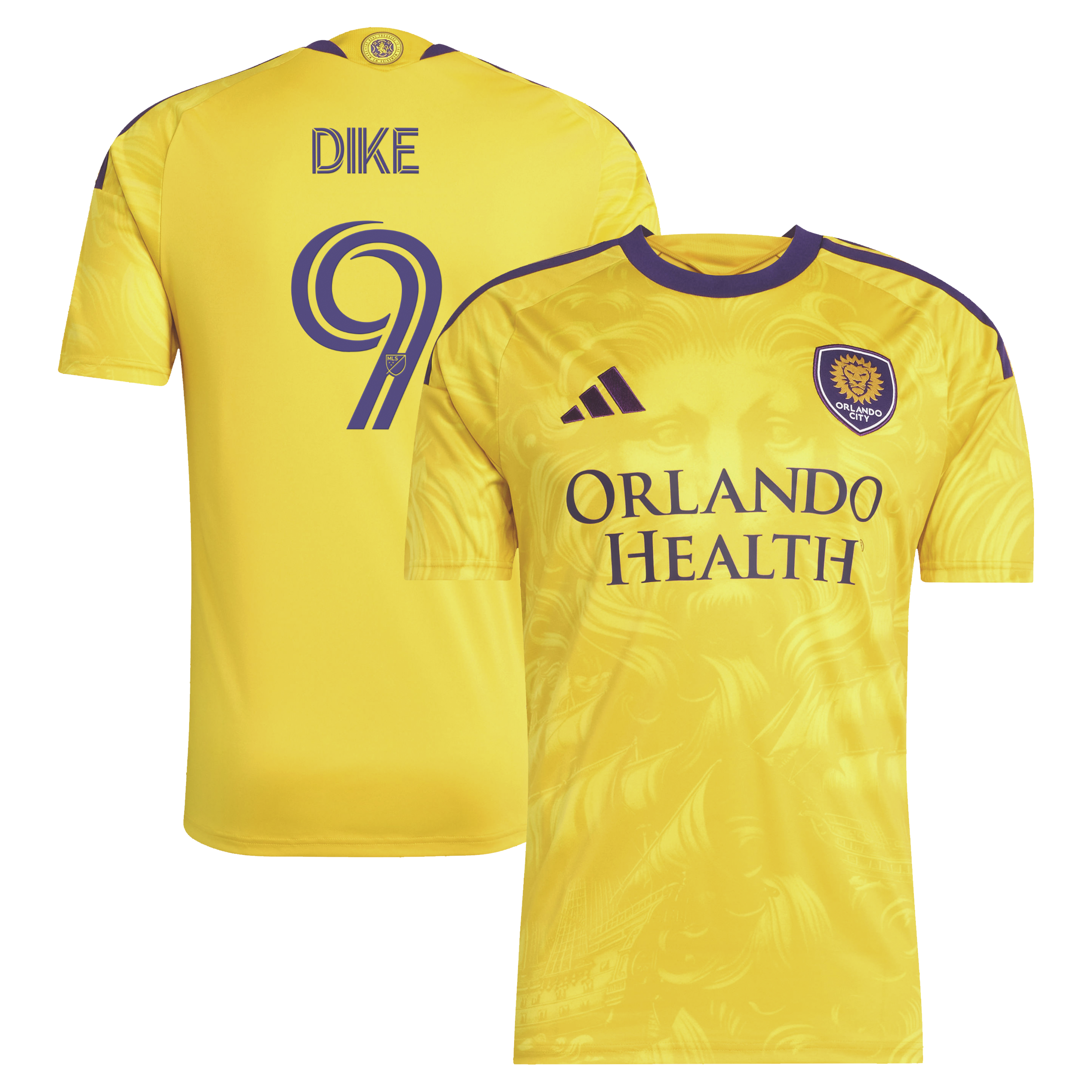 [SJH] Daryl Dike Orlando City SC 2026 Sunken Treasure Kit Secondary Replica Jersey - Yellow