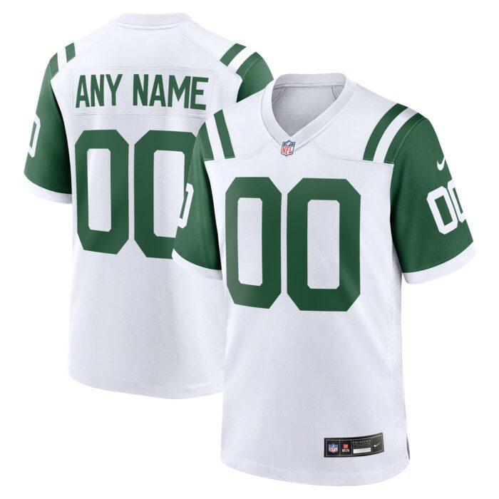 None Men's NY Jets Retro Official Jersey Game Day Wear