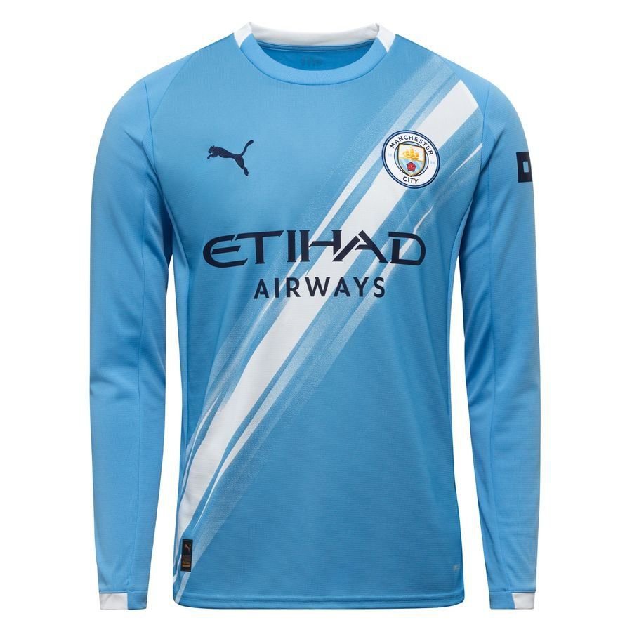 Manchester City Home Shirt 2025/26 Kids Long Sleeves
