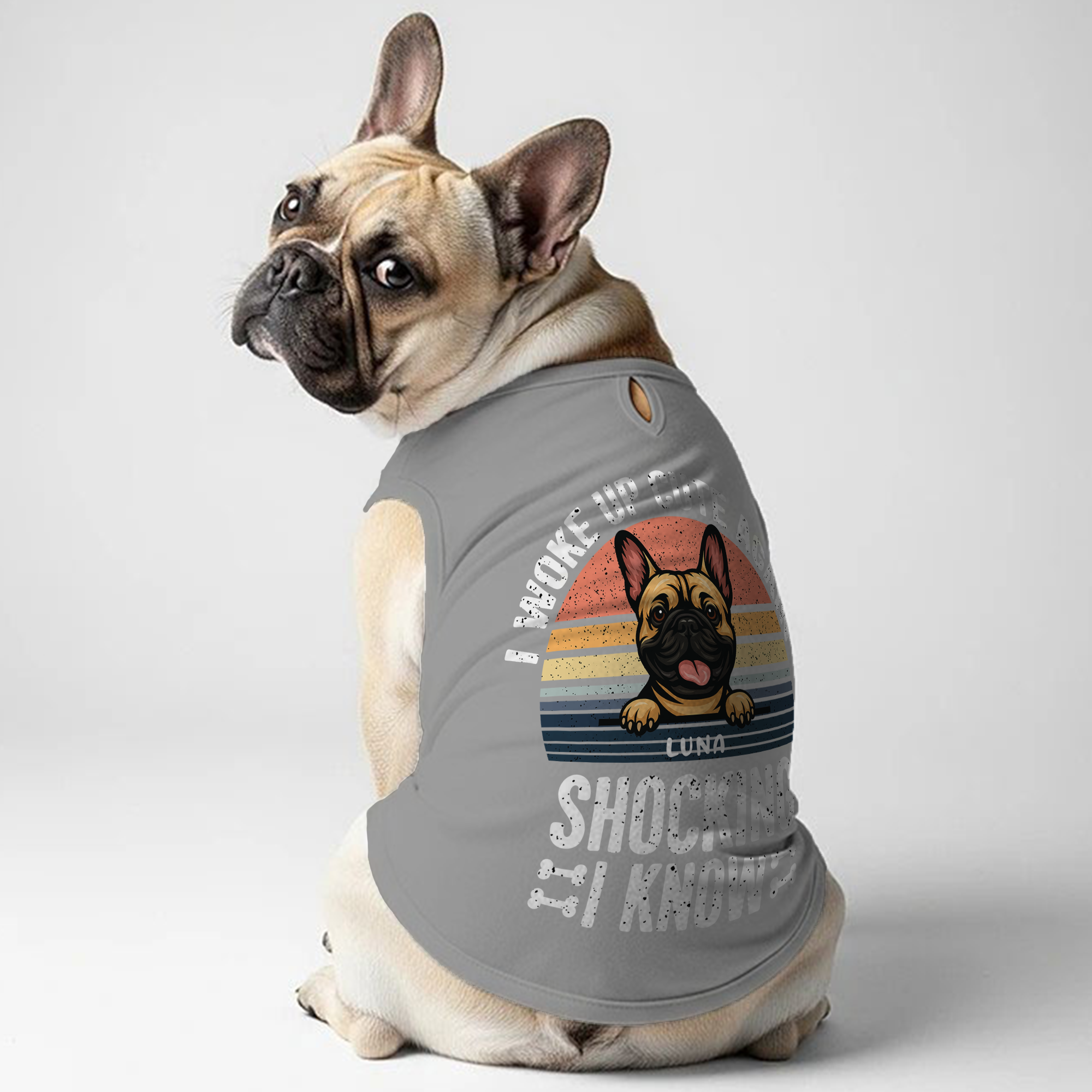 Frenchie-Fan I Woke Up Cute Again - Personalized Frenchie Shirt | Cus...