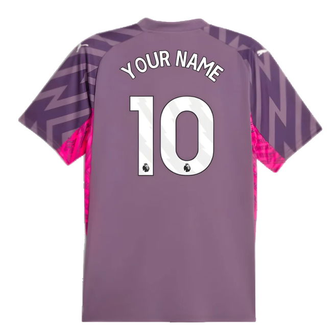 Man City Genuine 2023-2024 Man City Goalkeeper Shirt (Purple Charco...