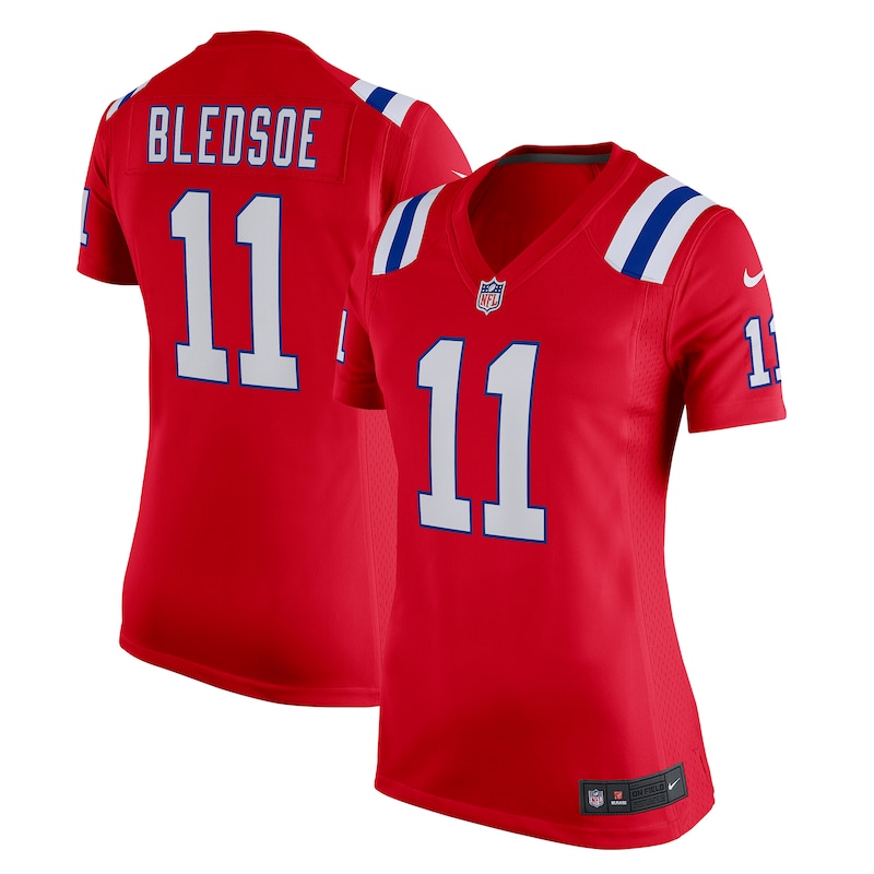 None Drew Bledsoe NE Patriots Durable Authentic Jersey Football Appare