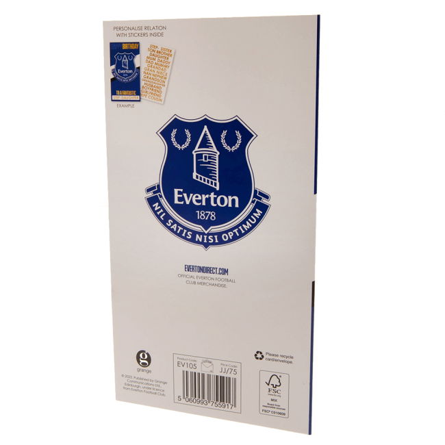 Authentic 2025-2026 Everton English Home Strip
