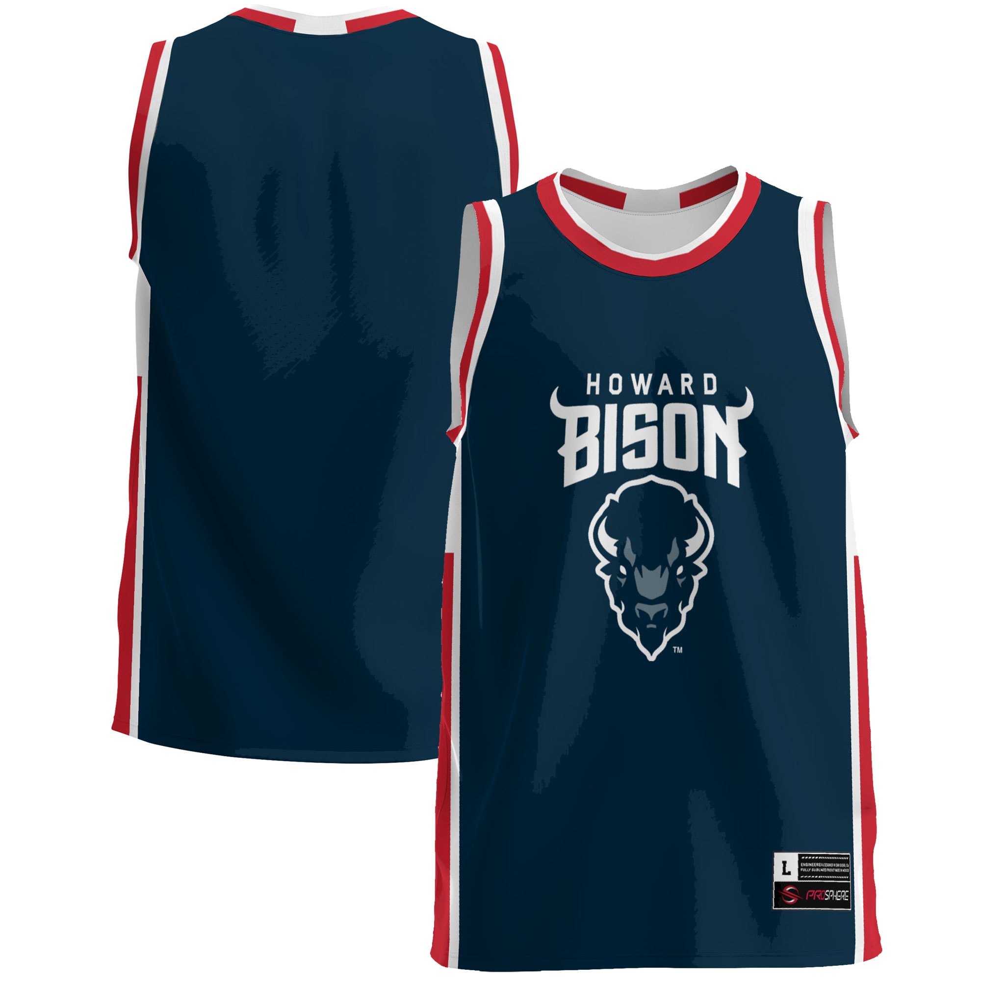 [NJP] Howard Bison GameDay Greats Lightweight Basketball Jersey - Blue