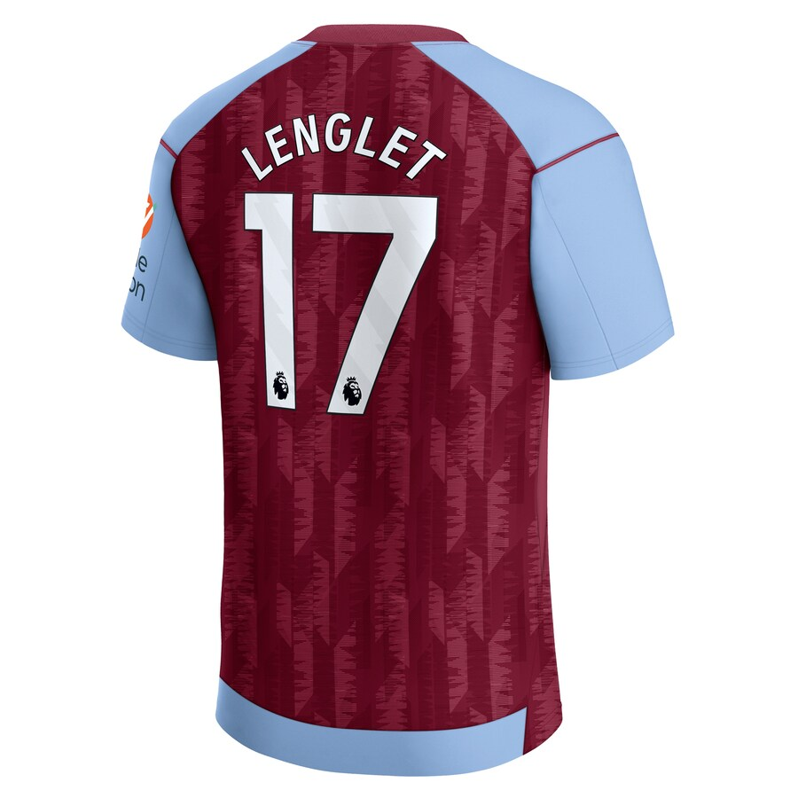 Aston Villa LENGLET 17 Home Jersey for the 23-24 Season
