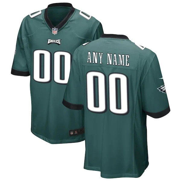 None Philadelphia Eagles Game Jersey - Green | NFL Player Jersey