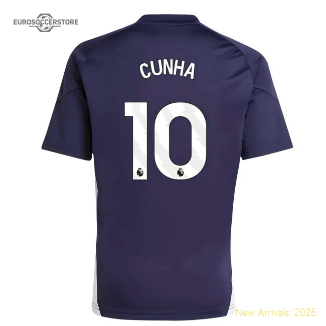 2025-2026 Man Utd Practice Jersey (aurora Plum) - Kids (cunha 10)