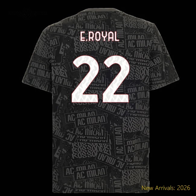 2025-2026 AC Milan ftblCulture Tee AOP (Black) (E.Royal 22)