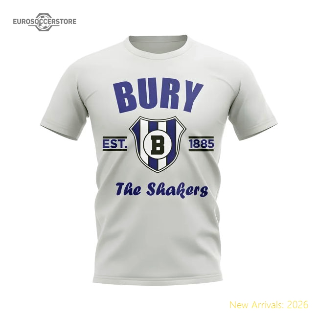 Official Bury Established Football T-shirt (white) - Premium Quality
