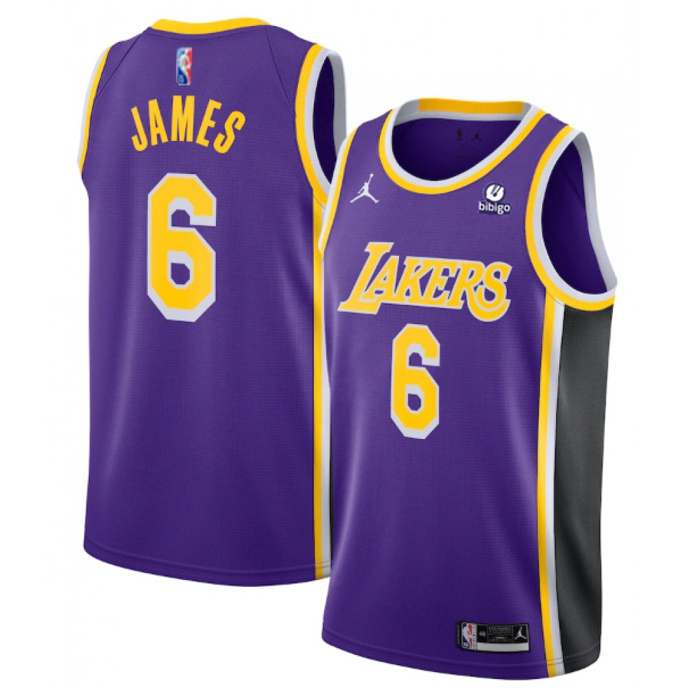 Official LeBron James6 Los Angeles Lakers Purple Jersey - City Edition
