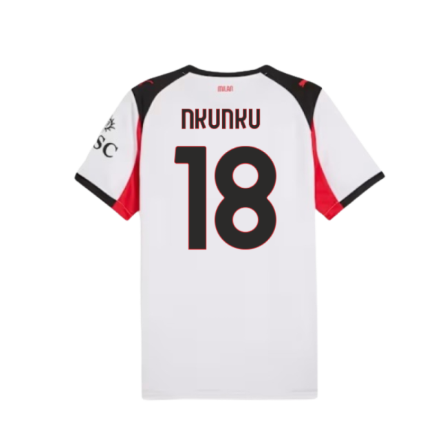 Premium Quality Acm Ac Milan Away Shirt Nkunku #18 2024-2025 Seaso...
