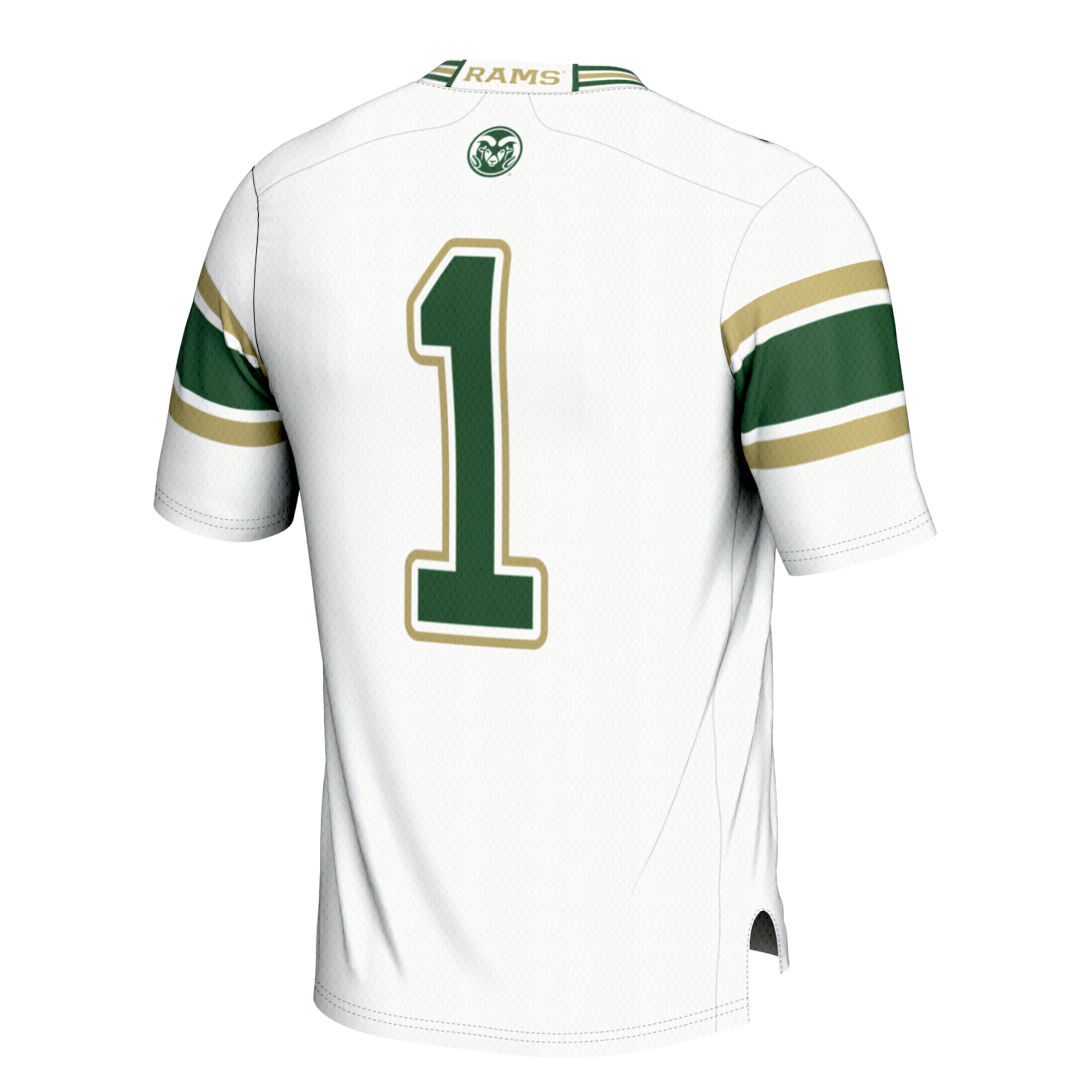 Youth #1 White Colorado State Rams Football Jersey