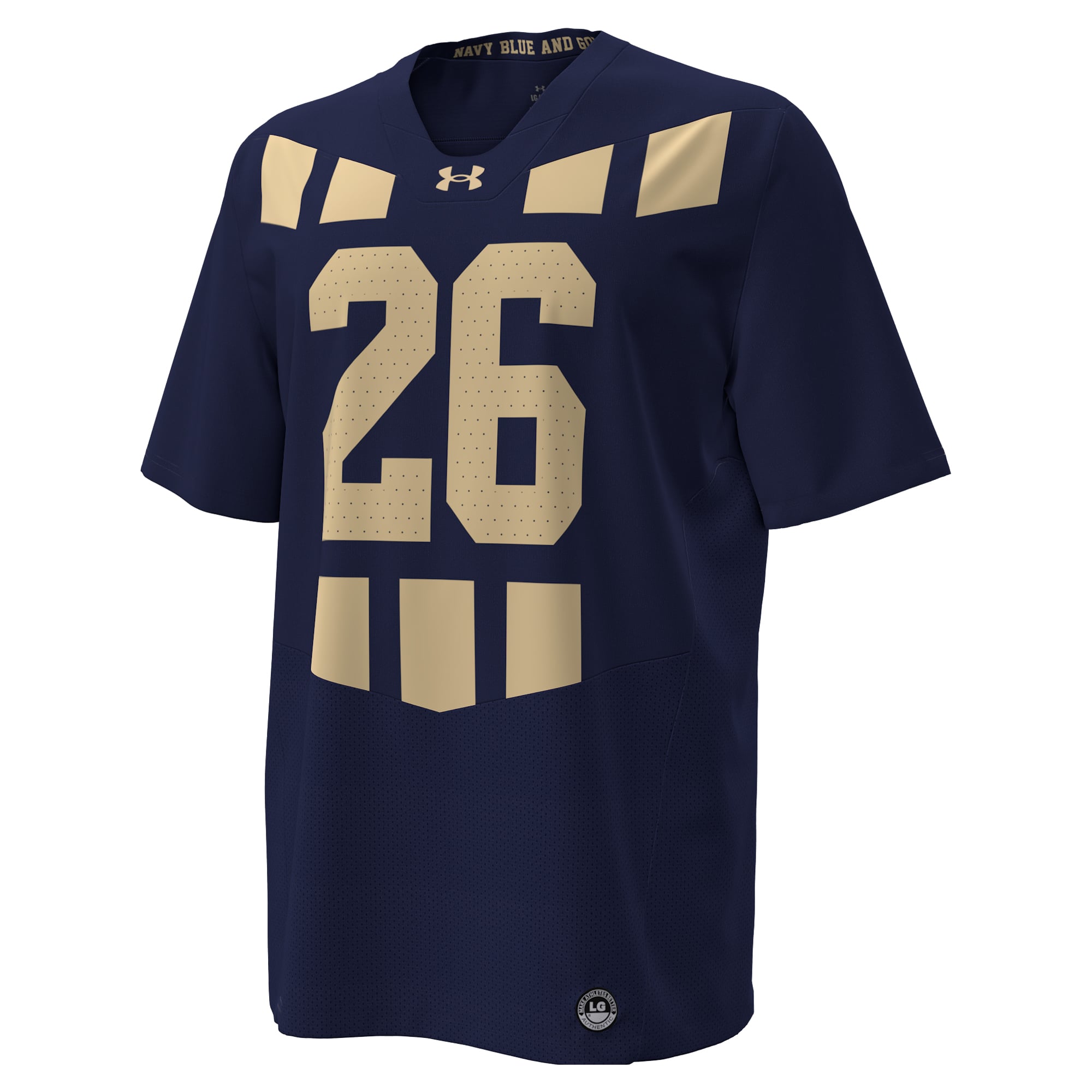 Men's #26 Navy Navy Midshipmen 100th Anniversary Football Jersey
