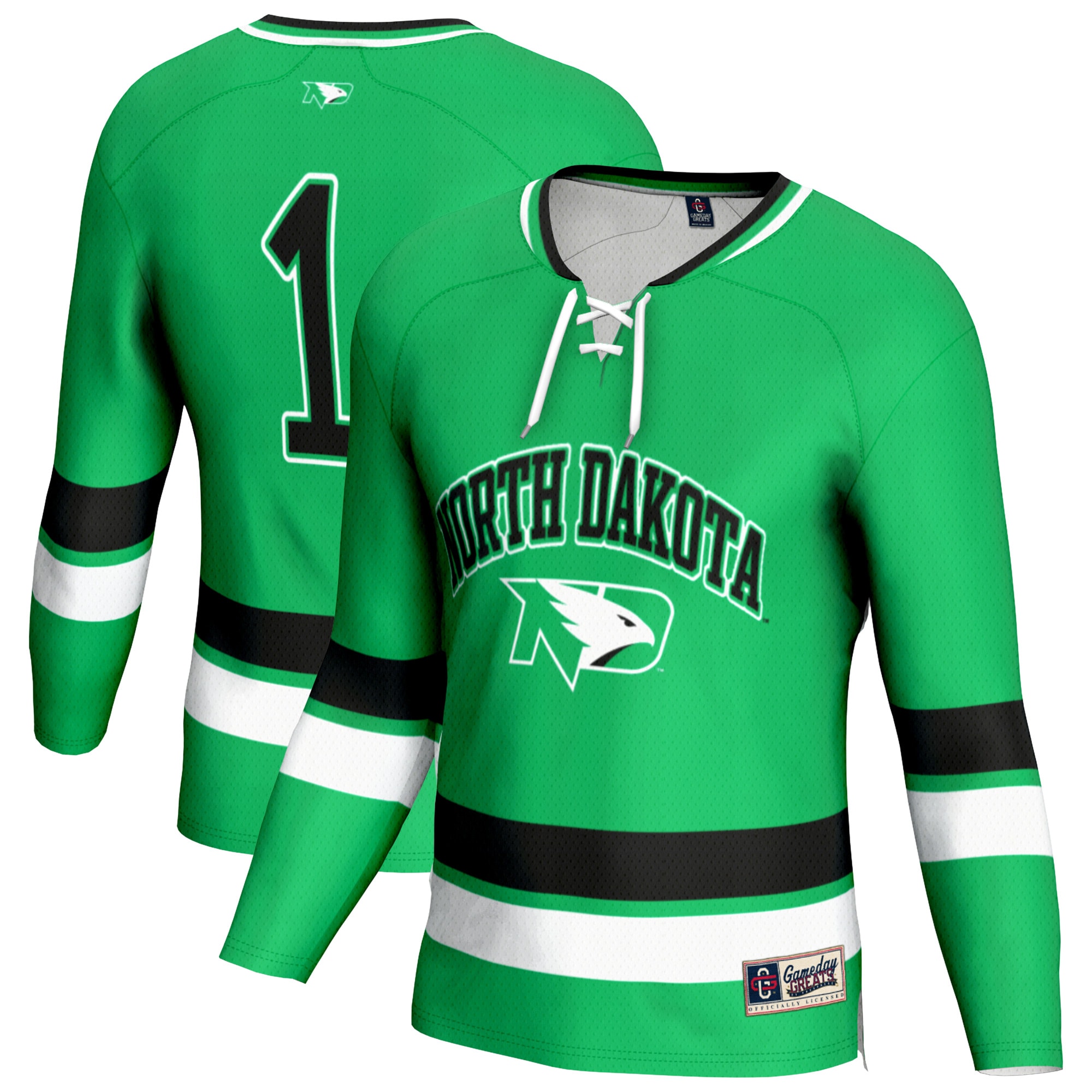 [NJP] North Dakota GameDay Greats Unisex Lightweight Men's Hockey Fashion Jersey - Kelly Green