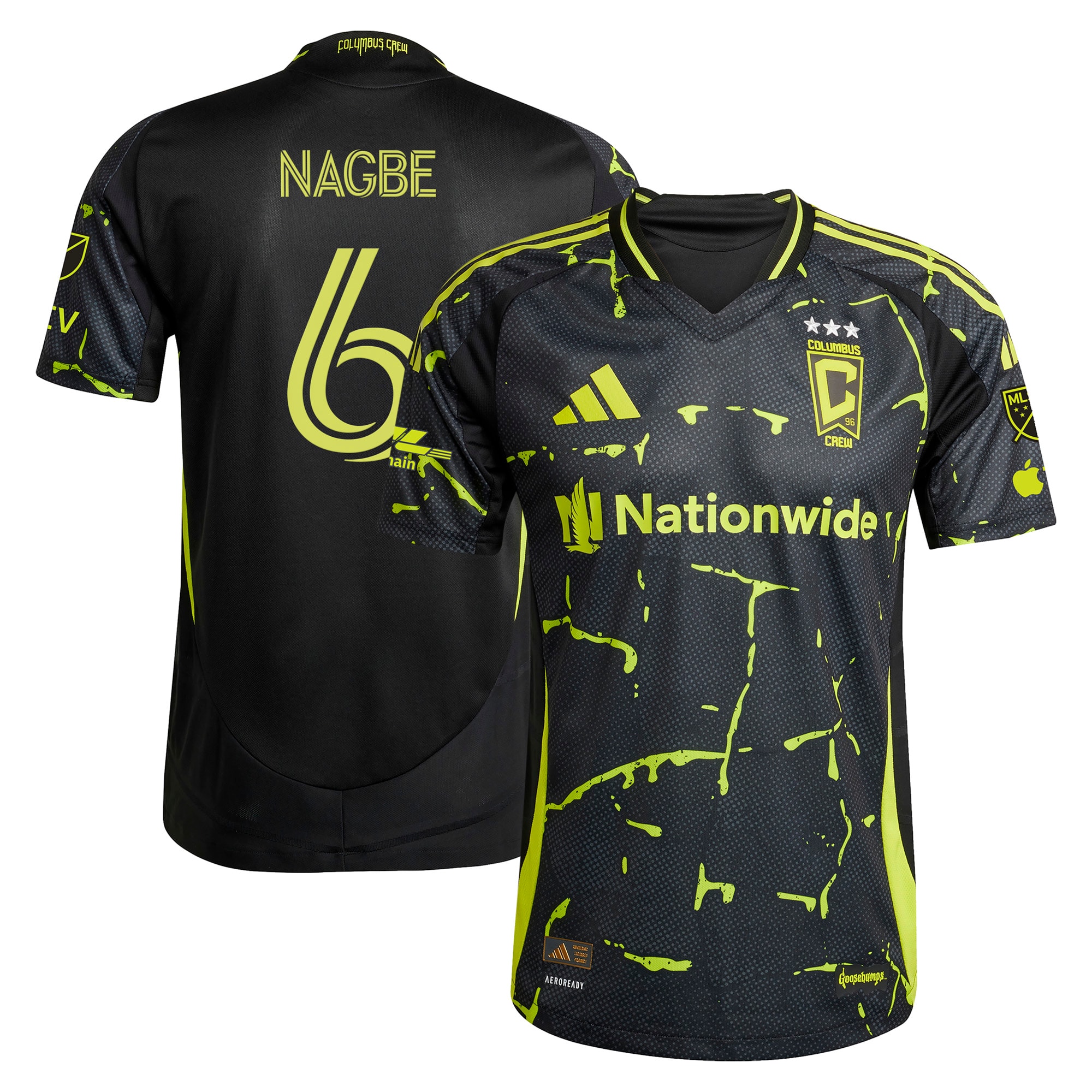 [SJH] Darlington Nagbe Columbus Crew 2025 The Goosebumps Kit Authentic Player Jersey - Black