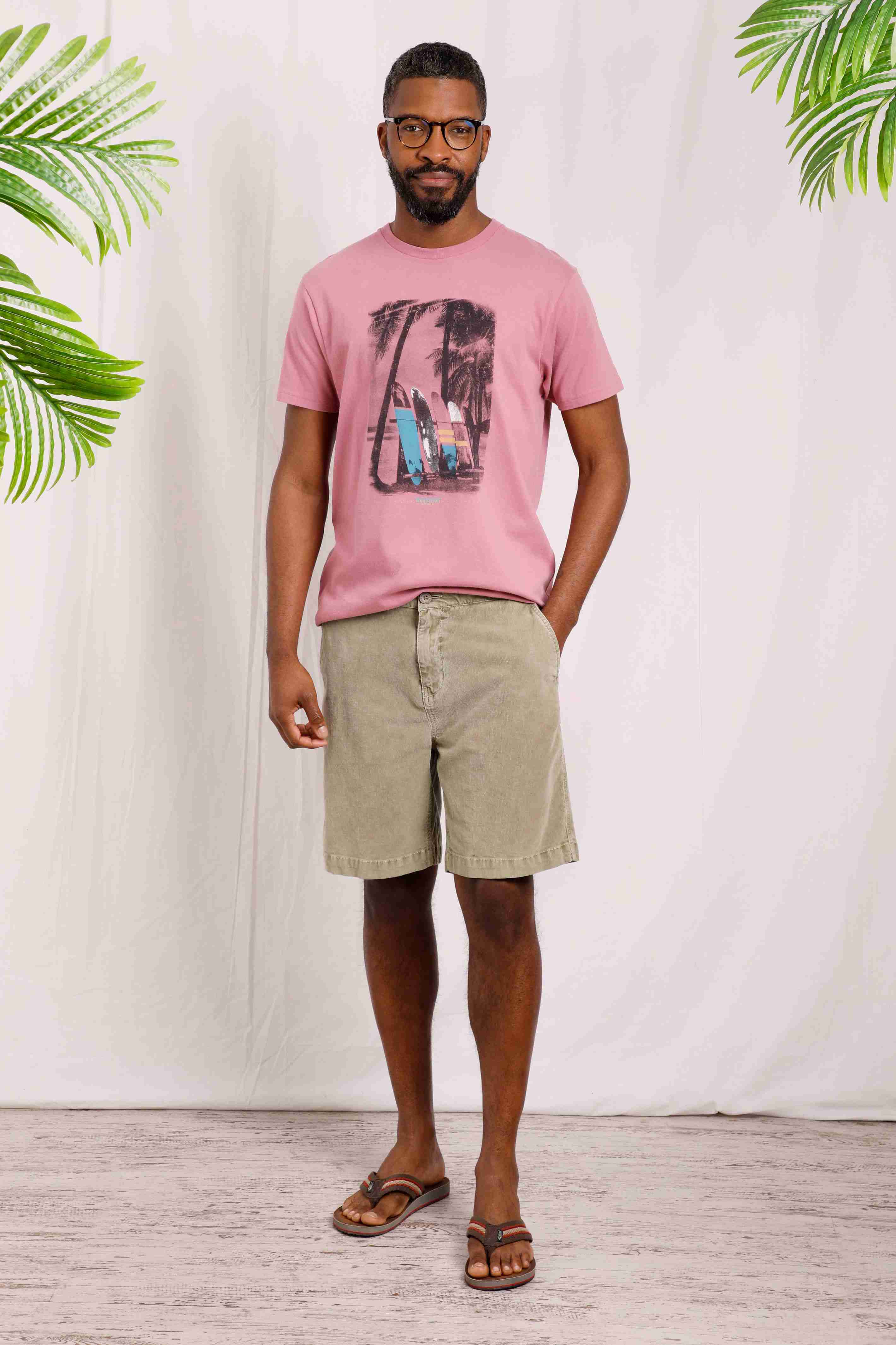 Munro Cord Shorts Taupe Grey
